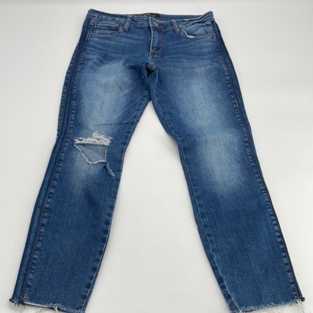 STS Blue Women's Emma Mid Rise Fray Hem Ankle Skinny Jeans Blue Size 27